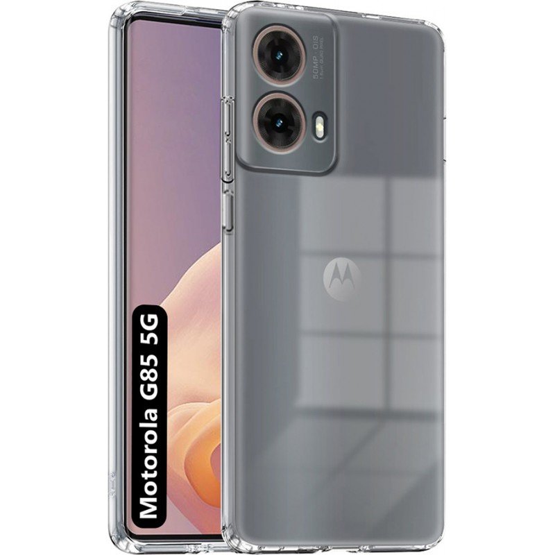 Fashionury Back Cover for Motorola G85 5G (Transparent, Grip Case, Silicon, Pack of: 1) Fashionury Back Cover for Motorola G85 5G (Transparent, Grip Case, Silicon, Pack of: 1)