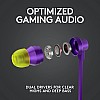 Logitech G333 Wired Gaming Earphones with Gaming-Grade Dual Drivers with USB-C Adapter - Purple