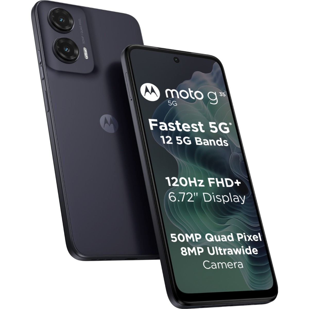 Motorola G35 5G (Midnight Black, 4GB RAM, 128GB Storage) | Powerful Performance | 50MP AI Camera | 5000mAh Battery