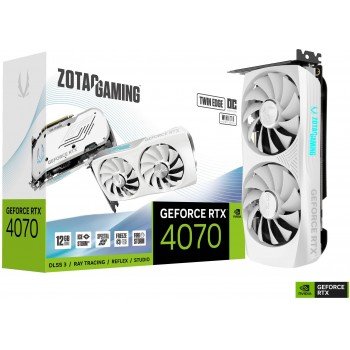 ZOTAC GEFORCE RTX 4070 Twin Edge OC White Edition GDDR6X 12 GB NVIDIA Chipset 192 bit 2490 MHz Graphics Card