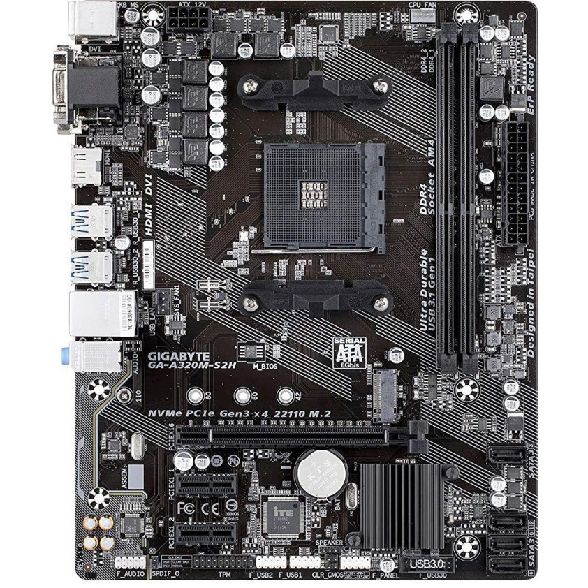 GIGABYTE GA-A320M-S2H (AMD Ryzen AM4 / MicroATX / 2xDDR4/ HDMI/ Realtek ALC887/ 3xPCIe/ USB3.1 Gen 1/ LAN/ Motherboard) GIGABYTE GA-A320M-S2H (AMD Ryzen AM4 / MicroATX / 2xDDR4/ HDMI/ Realtek ALC887/ 3xPCIe/ USB3.1 Gen 1/ LAN/ Motherboard)