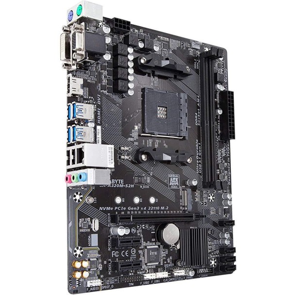 GIGABYTE GA-A320M-S2H (AMD Ryzen AM4 / MicroATX / 2xDDR4/ HDMI/ Realtek ALC887/ 3xPCIe/ USB3.1 Gen 1/ LAN/ Motherboard) GIGABYTE GA-A320M-S2H (AMD Ryzen AM4 / MicroATX / 2xDDR4/ HDMI/ Realtek ALC887/ 3xPCIe/ USB3.1 Gen 1/ LAN/ Motherboard)