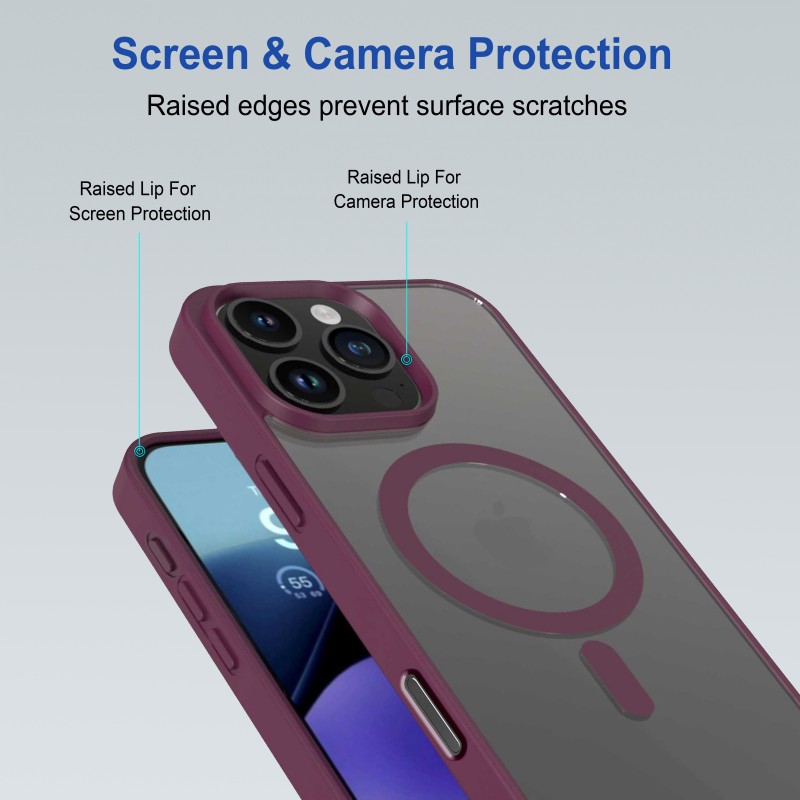 Zapcase Back Cover for Apple iPhone 16 Pro (Maroon, Magsafe, Pack of: 1) Zapcase Back Cover for Apple iPhone 16 Pro (Maroon, Magsafe, Pack of: 1)