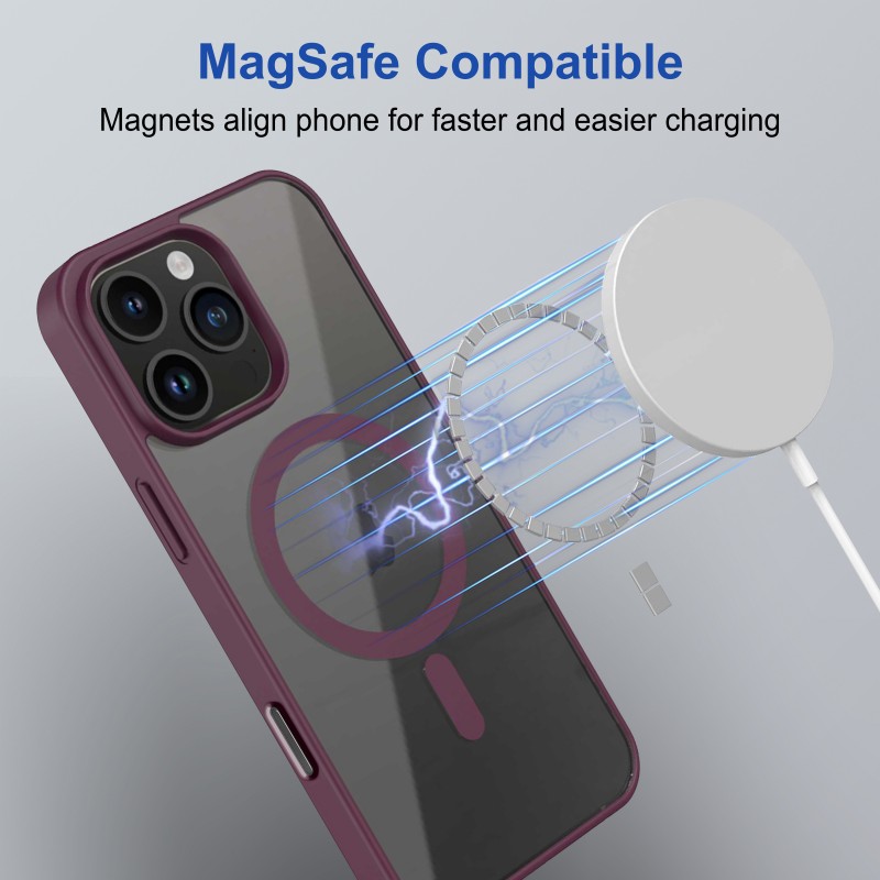 Zapcase Back Cover for Apple iPhone 16 Pro (Maroon, Magsafe, Pack of: 1) Zapcase Back Cover for Apple iPhone 16 Pro (Maroon, Magsafe, Pack of: 1)