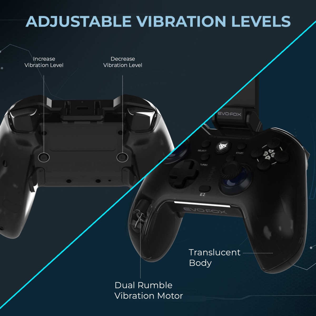 EVOFOX Go Wireless Bluetooth Gamepad (Grey, For Android, iOS)