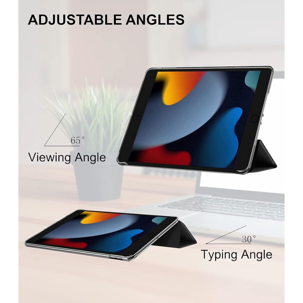 Robustrion Flip Cover for Apple iPad 9th Gen Generation 10.2 inch (Black, Magnetic Case)