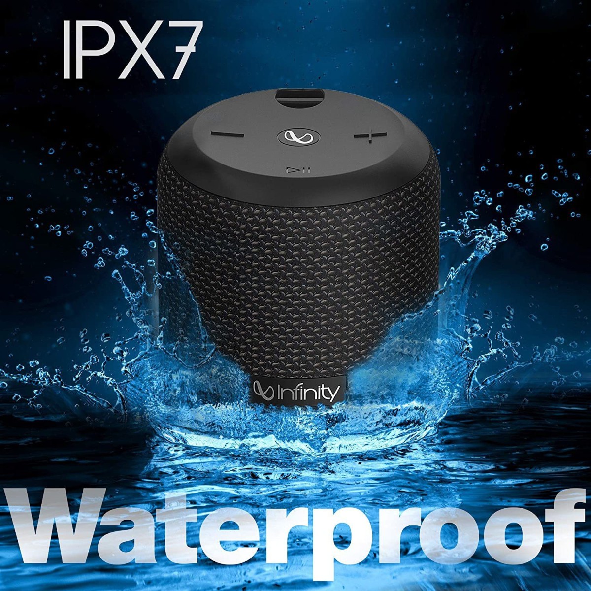 Infinity (JBL) Fuze 100 Deep Bass Dual Equalizer IPX7 Waterproof Portable Wireless Speaker (Charcoal Black)-