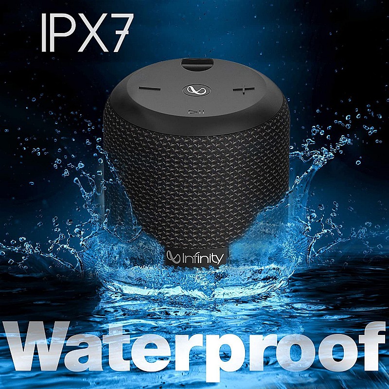 Infinity (JBL) Fuze 100 Deep Bass Dual Equalizer IPX7 Waterproof Portable Wireless Speaker (Charcoal Black)-