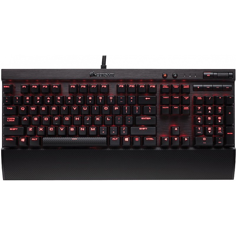 CORSAIR K70 Mechanical Gaming Keyboard-Red LED-USB Passthrough- Cherry MX Speed