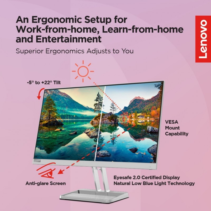 "Lenovo L24i-40 24-inch Full HD IPS LED Monitor – 99% sRGB, HDMI, Tilt Stand, Dual Speakers, Ultra-Slim Design" "Lenovo L24i-40 24-inch Full HD IPS LED Monitor – 99% sRGB, HDMI, Tilt Stand, Dual Speakers, Ultra-Slim Design"