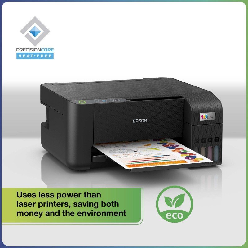 Epson Colour Ecotank L3210 A4 All-in-One Ink Tank Printer, Black Epson Colour Ecotank L3210 A4 All-in-One Ink Tank Printer, Black