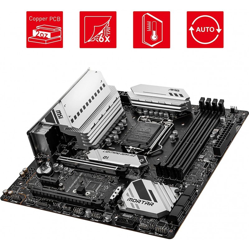 MSI MAG B560M MORTAR WIFI LGA 1200Socket Mini-ATX Intel B560 Chipset DDR4 Motherboard for Desktop MSI MAG B560M MORTAR WIFI LGA 1200Socket Mini-ATX Intel B560 Chipset DDR4 Motherboard for Desktop