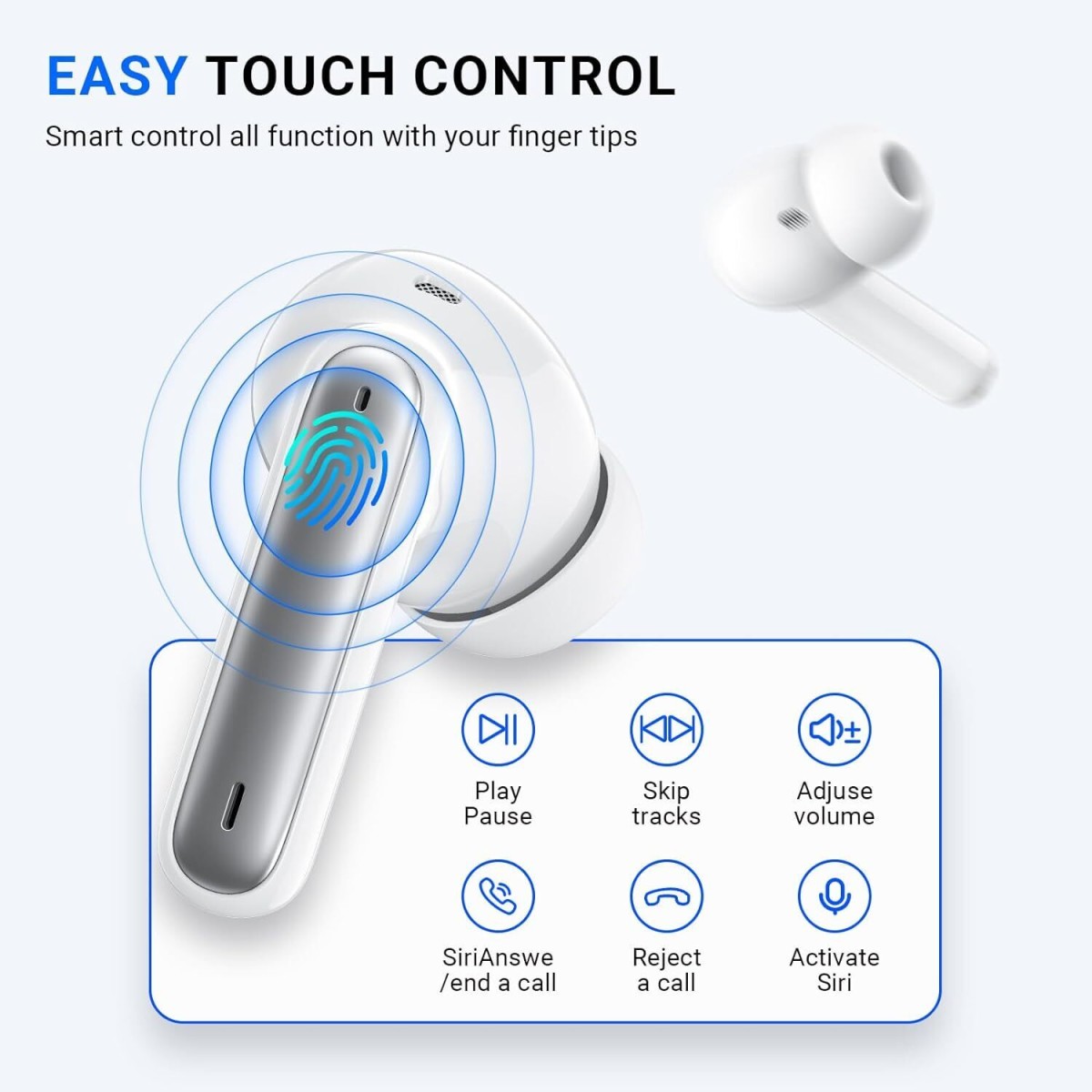 boAt Airdopes 141 ANC, Active Noise Cancellation(~32dB), 50ms Low Latency, 4Mics ENx,42Hrs Battery, Fast Charge,IPX5, v5.3 Bluetooth Earbuds-TWS Ear Buds Wireless Earphones with mic