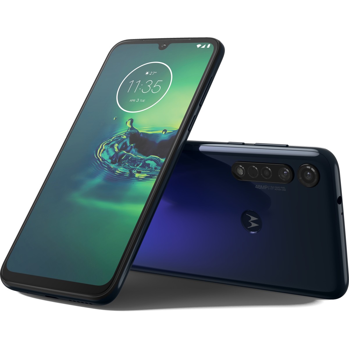 Motorola Moto G8 Plus Phone (Cosmic Blue, 64 GB, 4 GB RAM) refurbished