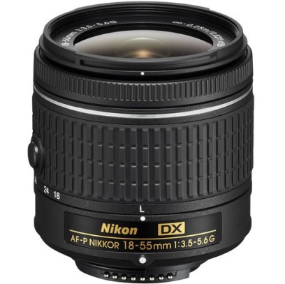NIKON AF-P DX NIKKOR 18 - 55 mm F/3.5 - 5.6G VR Telephoto Zoom Lens (Black)
