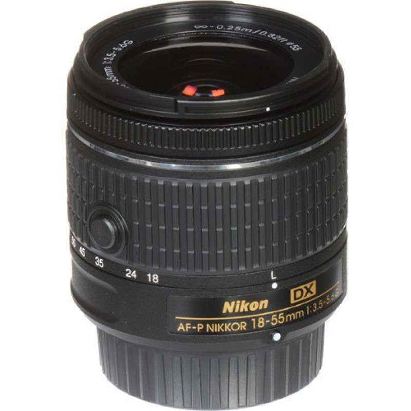 NIKON AF-P DX NIKKOR 18 - 55 mm F/3.5 - 5.6G VR Telephoto Zoom Lens (Black) NIKON AF-P DX NIKKOR 18 - 55 mm F/3.5 - 5.6G VR Telephoto Zoom Lens (Black)