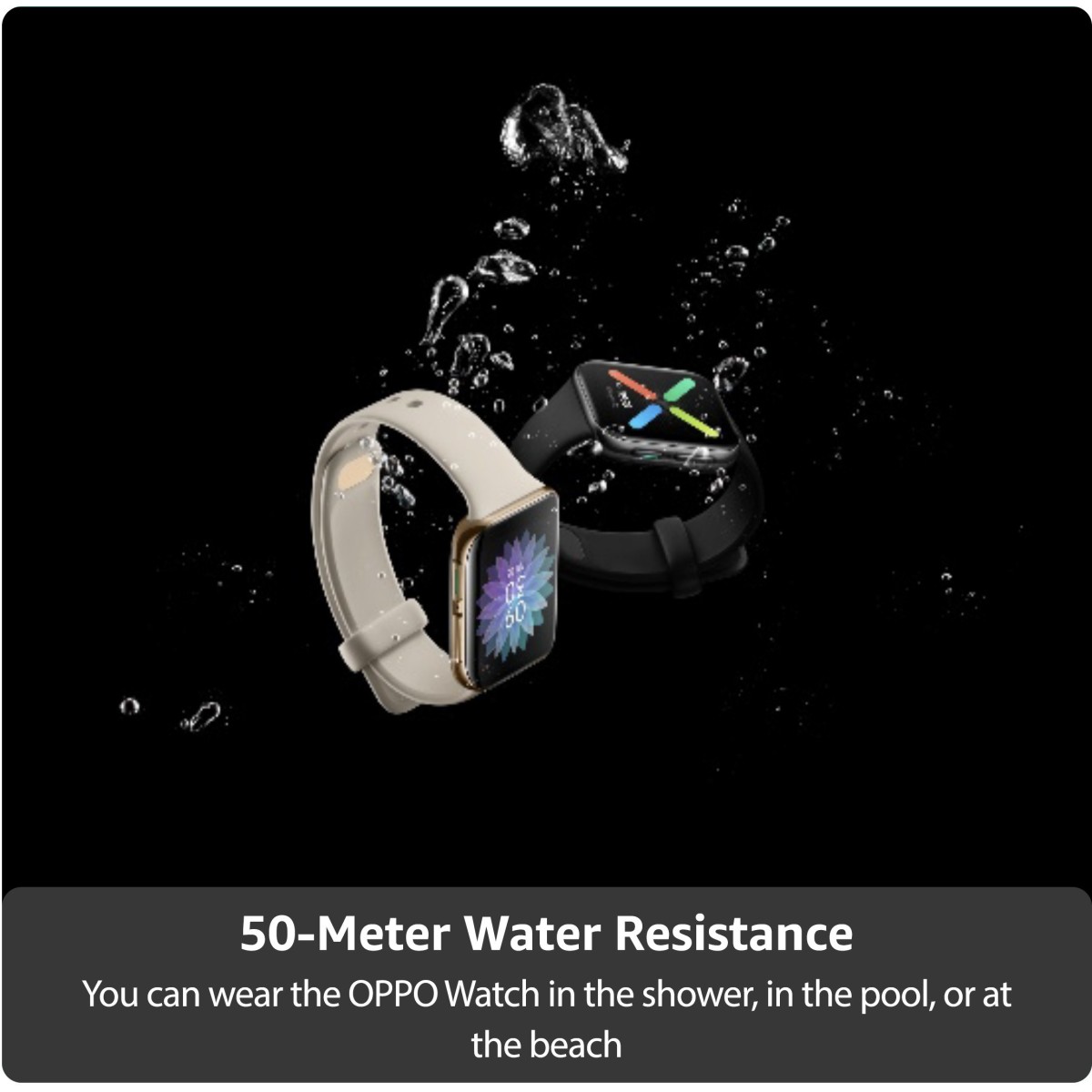 OPPO Watch 46 mm WiFi Smartwatch (Gold Strap, Regular)
