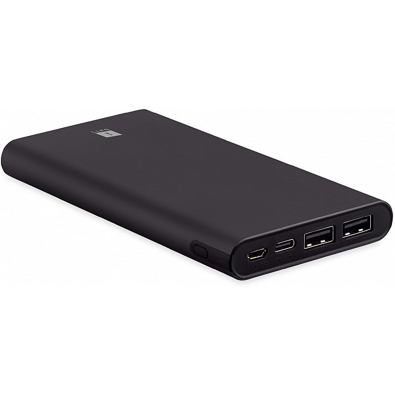 iBall Portable Power Bank, iB-10000M QCPD, Dual USB Output, Black