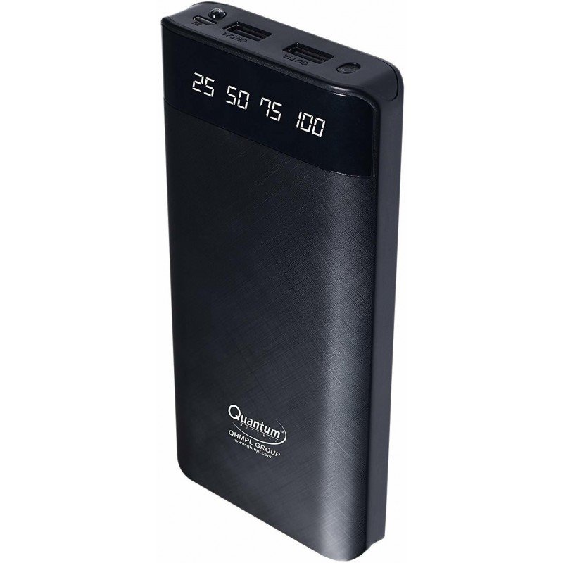 Quantum 20000 mAh Power Bank (20000, QHM 20000) (Black, Lithium-ion) 20000mAh Lithium Polymer Power Bank (Stylo-20K, Black)- Quantum 20000 mAh Power Bank (20000, QHM 20000) (Black, Lithium-ion) 20000mAh Lithium Polymer Power Bank (Stylo-20K, Black)-