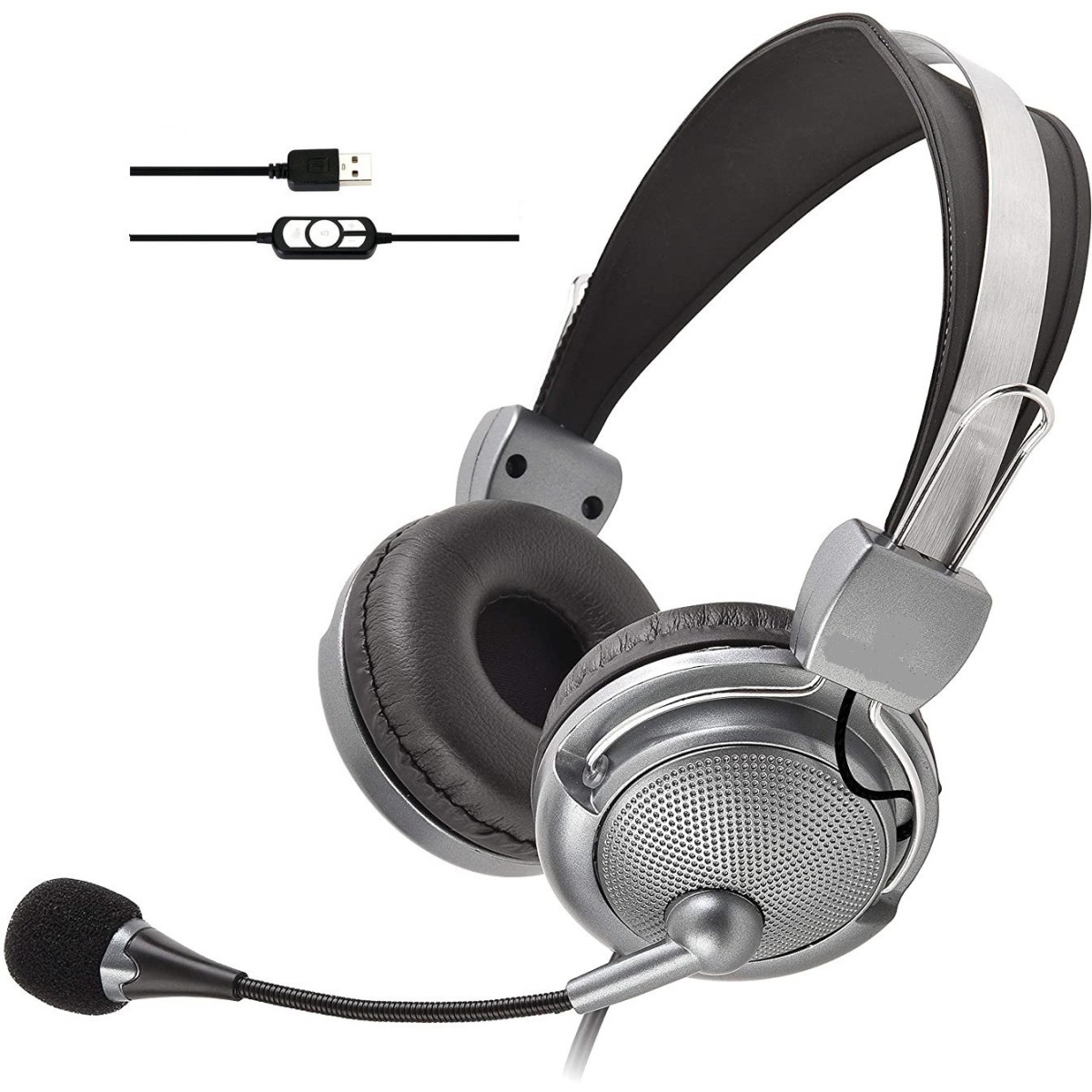 Quantum QHM862 USB STEREO WITH MIC Wired Headset (Multicolor, On the Ear)-