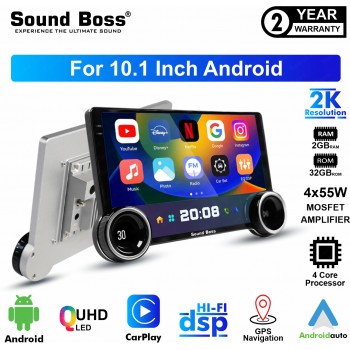 Sound Boss QLED 2K Diamond Series Androidify 4th Generation 10.1 Inch (2GB/32GB) Android Car Stereo  (Double Din)