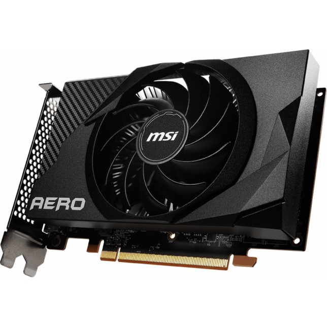 MSI RX 6400 AERO ITX 4G GDDR6 4 GB AMD Radeon Chipset 64 bit 2321 MHz Graphics Card MSI RX 6400 AERO ITX 4G GDDR6 4 GB AMD Radeon Chipset 64 bit 2321 MHz Graphics Card