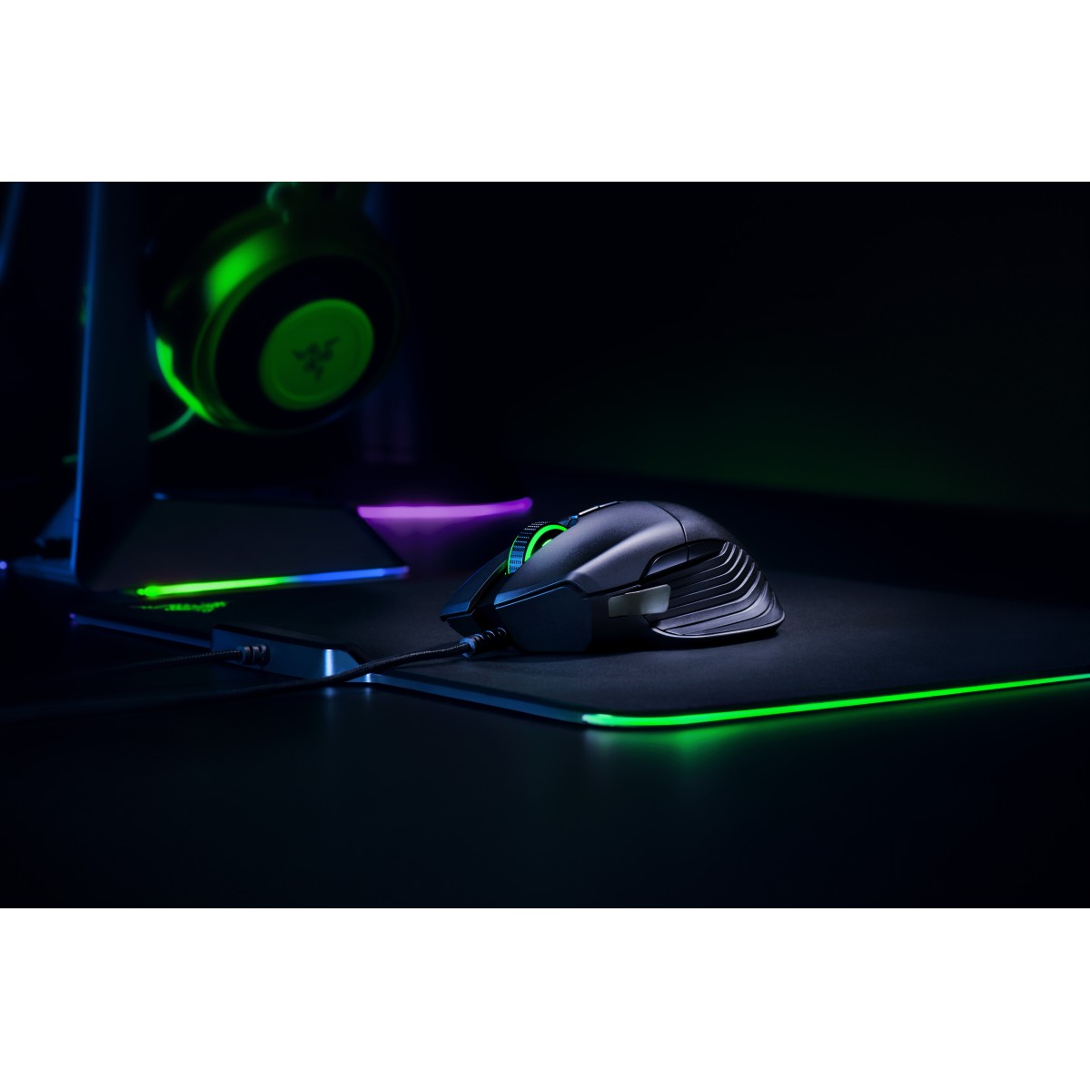 Razer Basilisk Ergonomic FPS Wired Gaming Mouse | True 16,000 DPI 5g Optical Sensor - Chroma RGB Lighting - Black - RZ01-02330100-R3A1