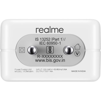 realme 4 A Mobile Charger with Detachable Cable (White)