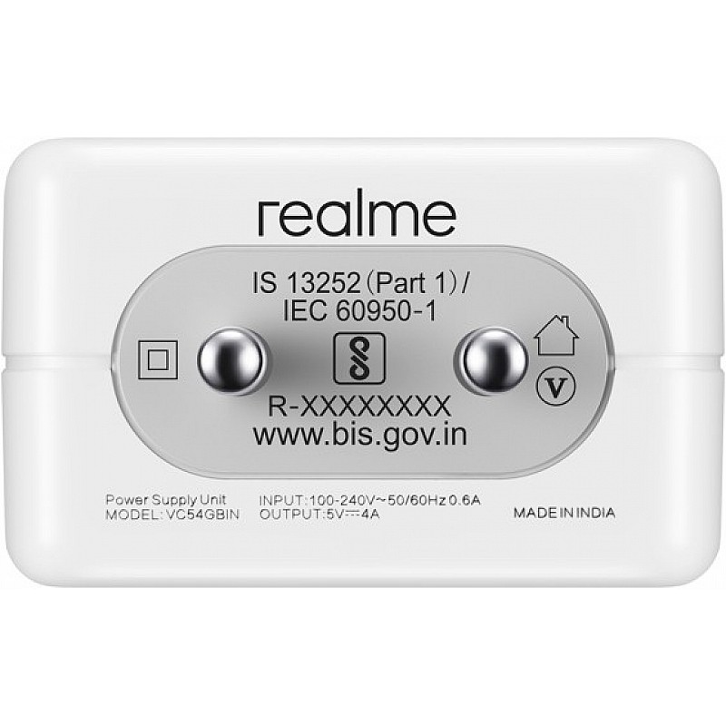 realme 4 A Mobile Charger with Detachable Cable (White)