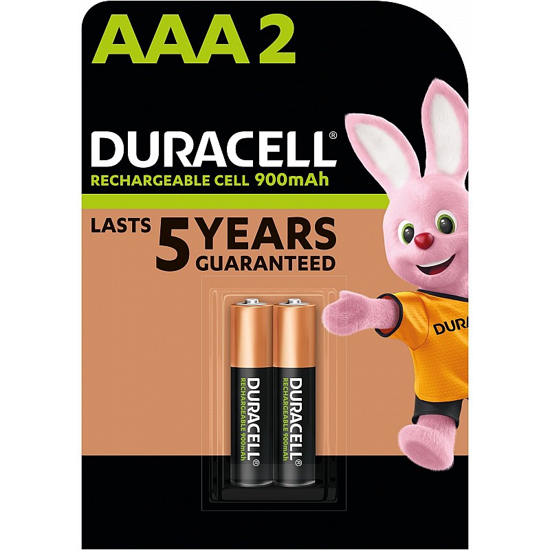 Duracell Rechargeable AAA 900mAh Batteries, Pack of 4