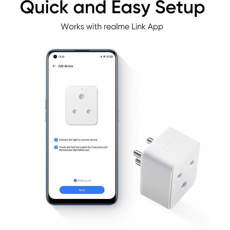 realme Wi-Fi 16A Smart Plug (White) with Smart Wi-Fi Control Google Assistant and Alexa Support