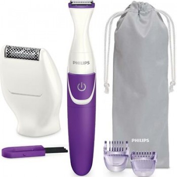 "Philips Body Trimmer for Women – Skin-Friendly Grooming Tool with Rounded Tips | 2-in-1 Trim & Shave | Safe for Arms, Legs & Body"
