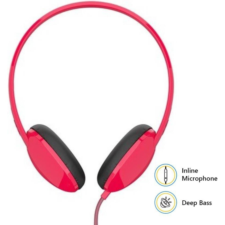 Skullcandy Stim Wired On-Ear Headphone with Mic (Red) Skullcandy Stim Wired On-Ear Headphone with Mic (Red)