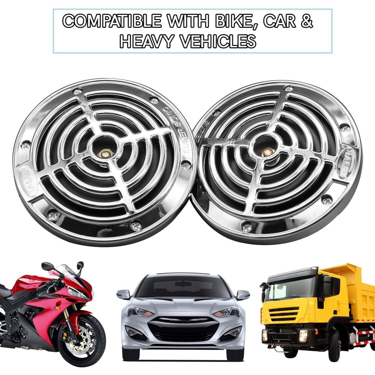 Wagzo Horn For Universal For Bike, Universal For Car, Universal for Bus, Universal for Trucks Universal For Bike