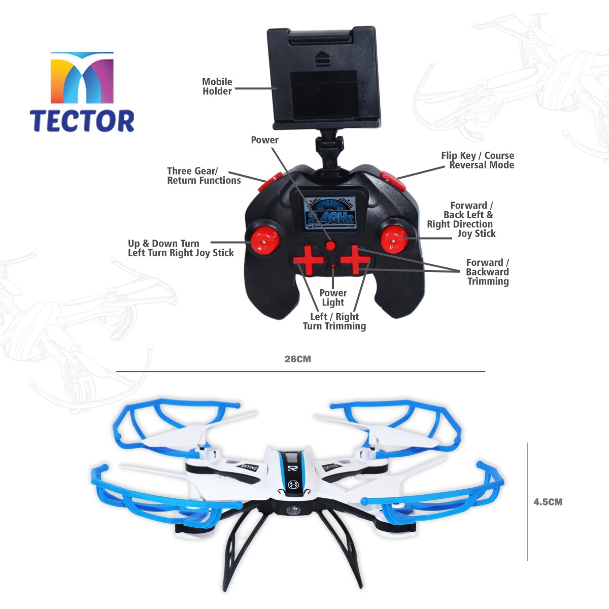 Tector Sky Viper FPV � Drone � - WiFi Hd Camera Drone