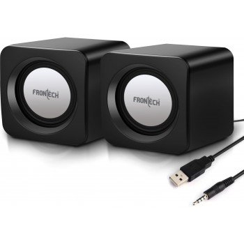 Frontech SPK-0002BLK 3 W Laptop/Desktop Speaker  (Black, 2.0 Channel)