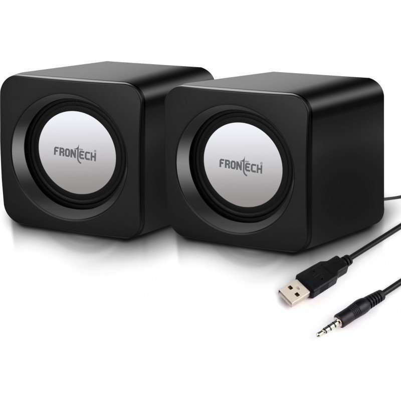 Frontech SPK-0002BLK 3 W Laptop/Desktop Speaker (Black, 2.0 Channel) Frontech SPK-0002BLK 3 W Laptop/Desktop Speaker (Black, 2.0 Channel)
