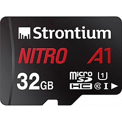 Strontium Nitro A1 32GB Micro SDHC Memory Card 100MB/s A1 UHS-I U1 Class 10 with High Speed Adapter