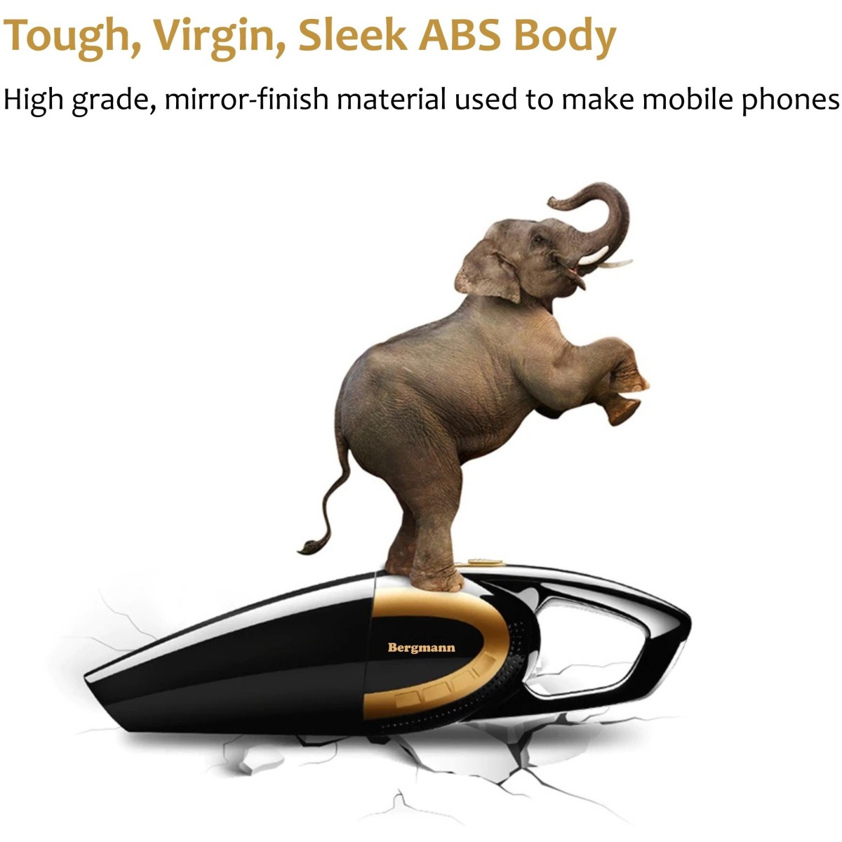 Bergmann Stunner BAV-150B Car Vacuum Cleaner  Black,Gold