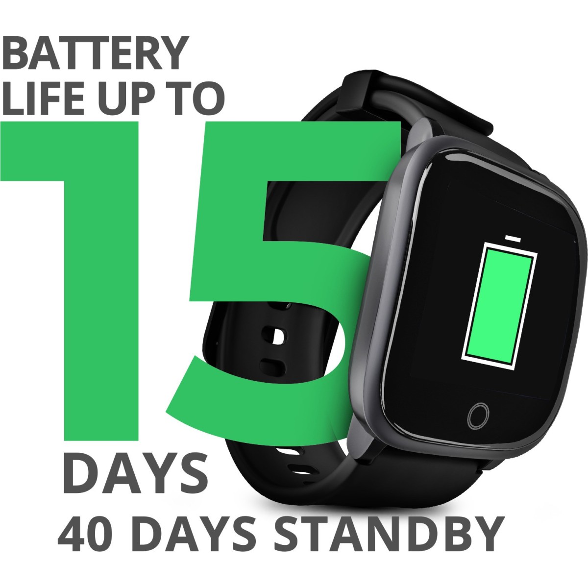 Syska SW100-BK Smartwatch (Black Strap, Free Size)