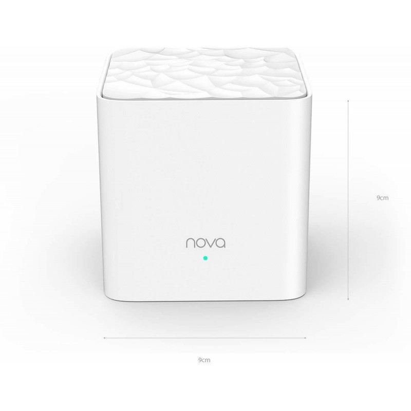 TENDA Nova MW3 (3-Pack) Whole Home Mesh Mesh Router 2.4 GHz, 5 GHz 1200 Mbps Wifi Speed Dual Band Internal Antenna Ethernet (Cable Broadband) (White) TENDA Nova MW3 (3-Pack) Whole Home Mesh Mesh Router 2.4 GHz, 5 GHz 1200 Mbps Wifi Speed Dual Band Internal Antenna Ethernet (Cable Broadband) (White)