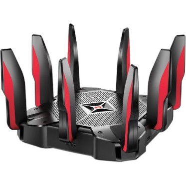 TP-Link Archer C5400X Gaming Router 2.4 GHz, 5 GHz 5400 Mbps Wifi Speed Tri Band External Antenna Ethernet (Cable Broadband)  (Black, Red)