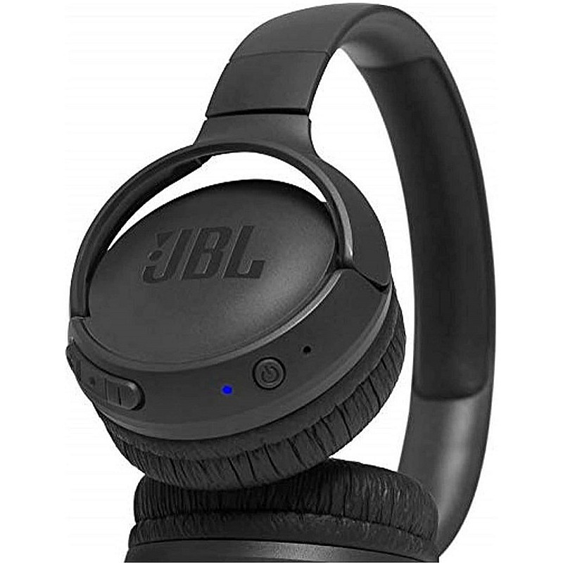 JBL Tune 500BT by Harman Powerful Bass Wireless On-Ear Headphones with Mic (Black)