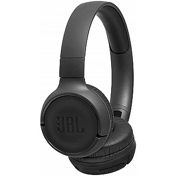 JBL Tune 500BT by Harman Powerful Bass Wireless On-Ear Headphones with Mic (Black)