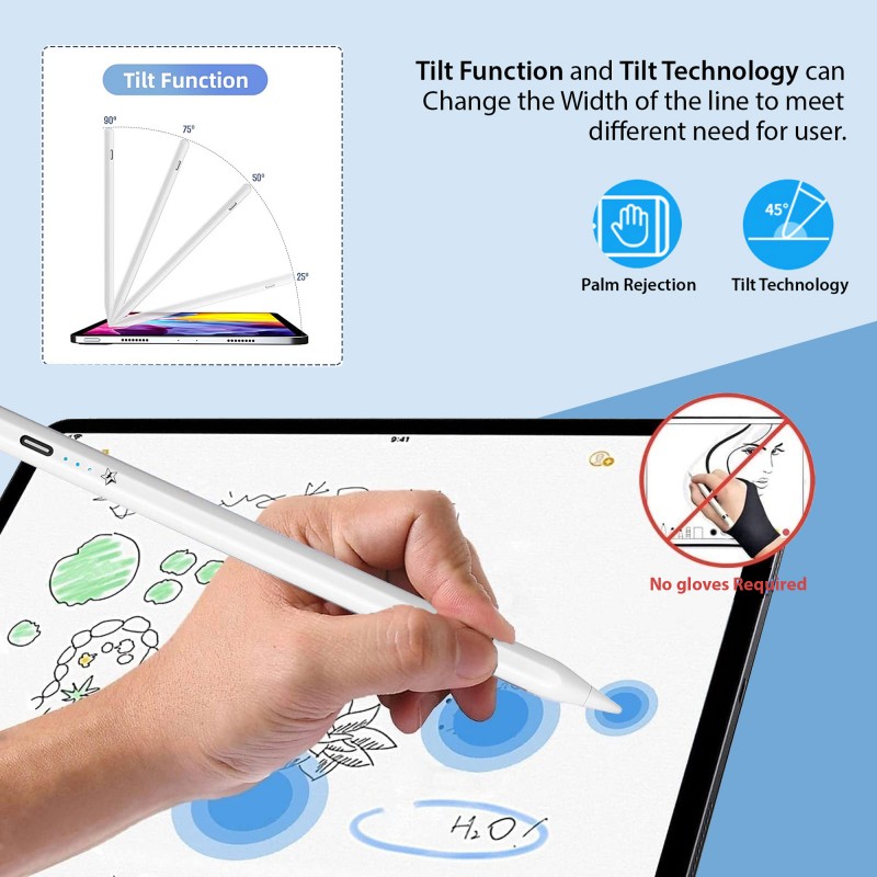 Flipkart SmartBuy Upgraded Stylus Pen, Ultra High Precision & Sensitivity with Palm Rejection Stylus  (White)