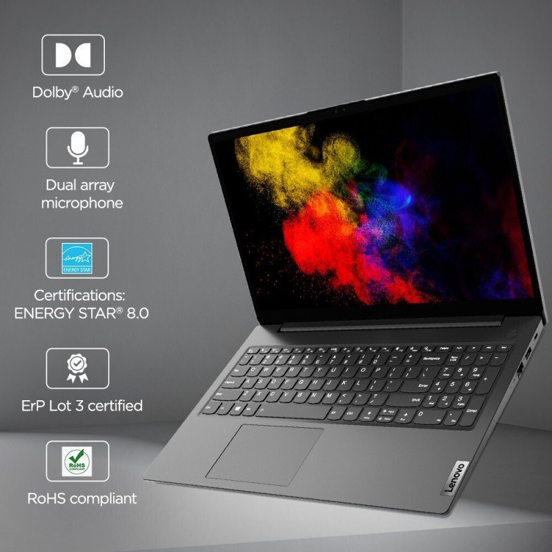 Lenovo V15 AMD Ryzen 3 5300U 15.6" (39.62cm) FHD 250 nits Antiglare Thin and Light Laptop (8GB/512GB SSD/Windows 82KDA01BIH Lenovo V15 AMD Ryzen 3 5300U 15.6" (39.62cm) FHD 250 nits Antiglare Thin and Light Laptop (8GB/512GB SSD/Windows 82KDA01BIH