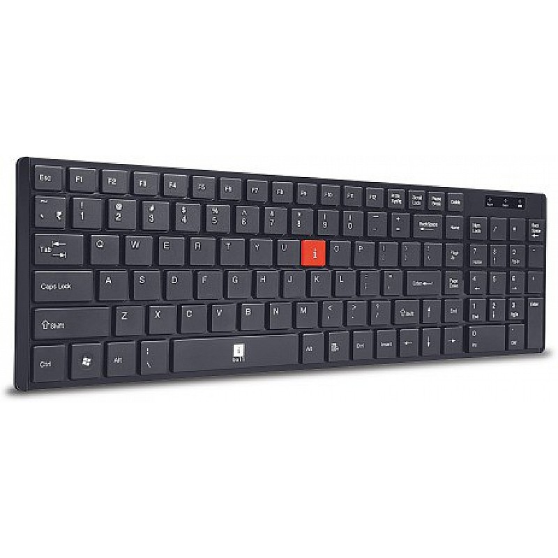 iBall Wireless Combo i4 Deskset Slim / Keyboard / Smart Mouse Chocolate Key 