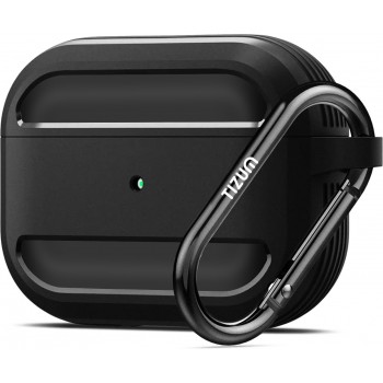 Tizum Silicone Press and Release Headphone Case For Apple Airpods Pro 1st Generation  (Black)