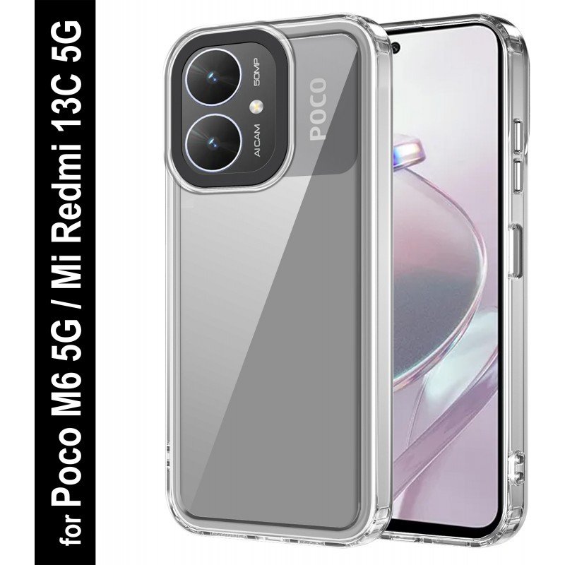 Zapcase Back Cover for Poco M6 5G (Transparent, Grip Case, Pack of: 1) Zapcase Back Cover for Poco M6 5G (Transparent, Grip Case, Pack of: 1)