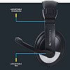 Zebronics Zeb-200HM Headphone with Mic, Dual 3.5mm Connectors, Adjustable Headband & Mic, for PC Computers/Laptop, BLACK